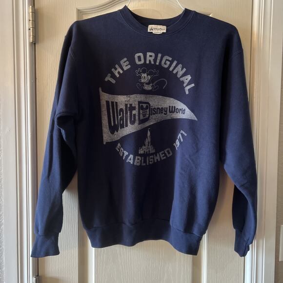 Disney Parks Navy Blue The Original Walt Disney World Sweatshirt - Size Small - Picture 2 of 6
